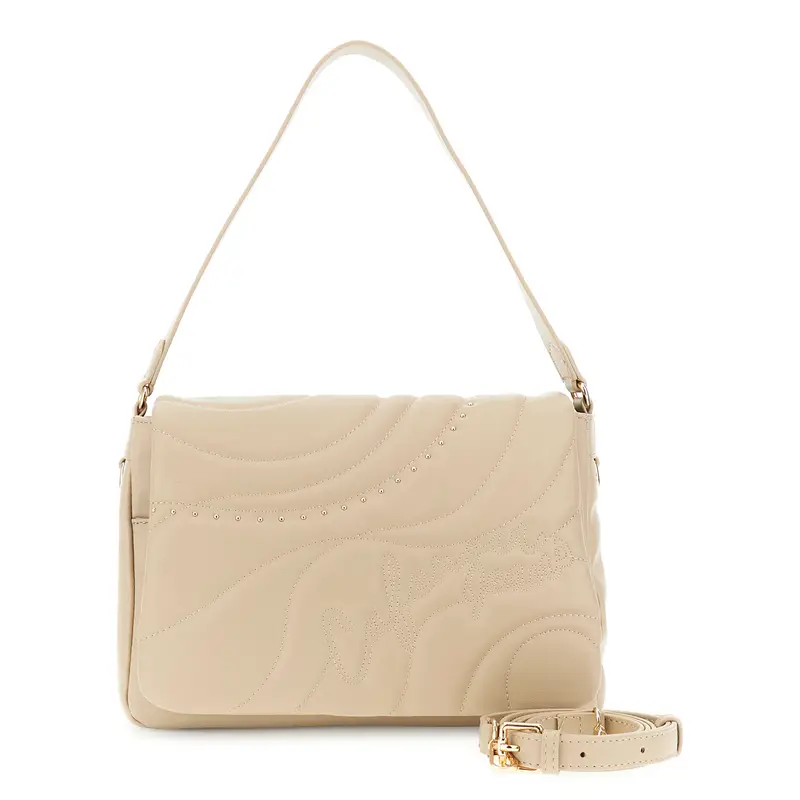 pattina con imbottitura e trapuntatura nocciola