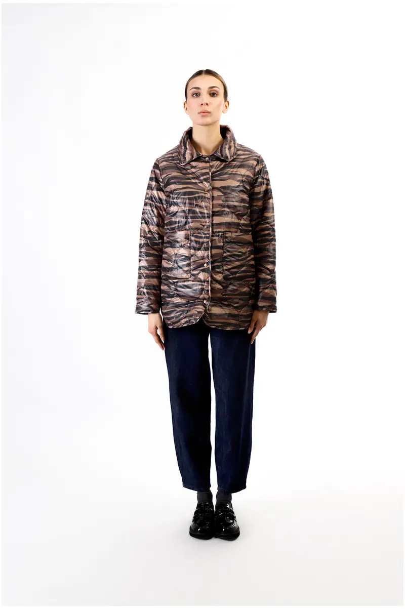 piumino reversibile nero