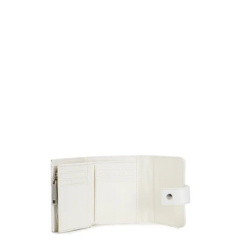 portafoglio con trapunta e rivetti bianco miniatura 2