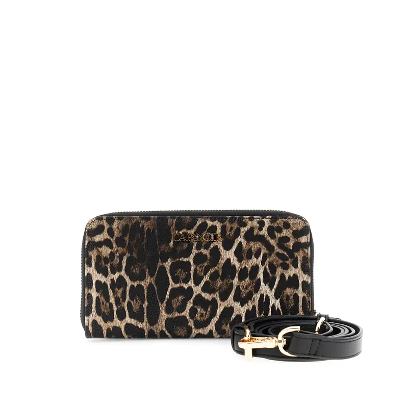 portafoglio effetto pelle stampa leopardo animalier