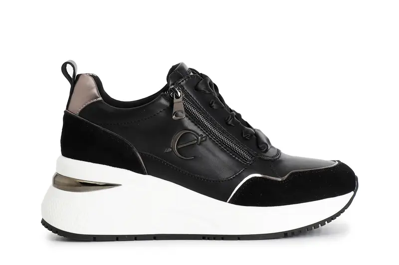 running allacciata con zip nero