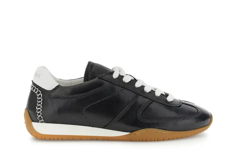 running allacciate in nappa nero