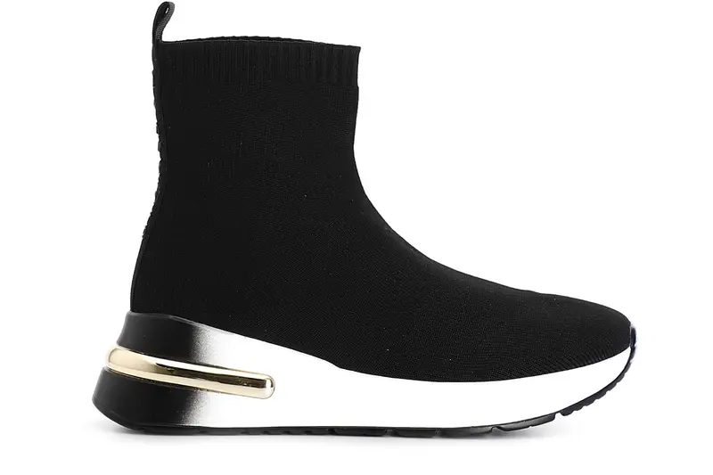 running alta da donna in tessuto elasticizzato nero