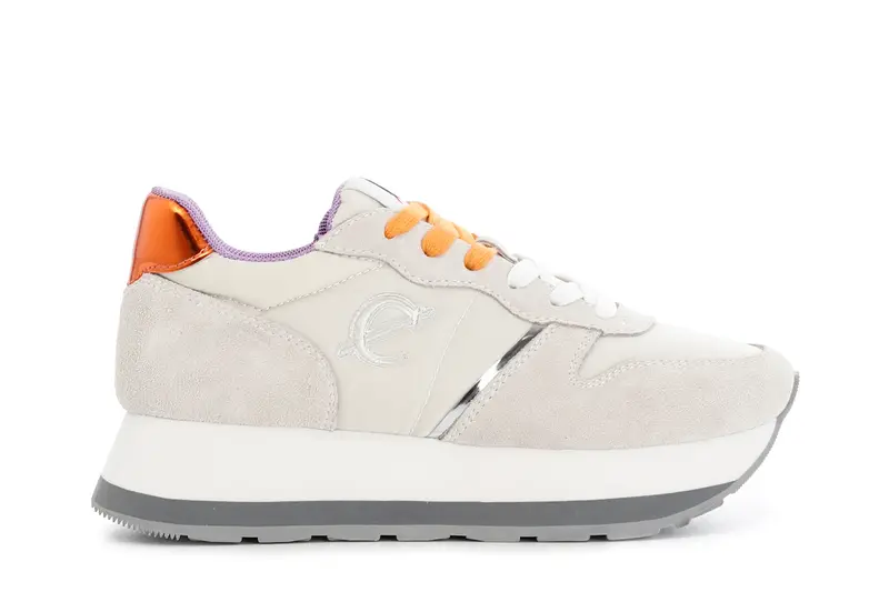 running da donna in pelle scamosciata beige