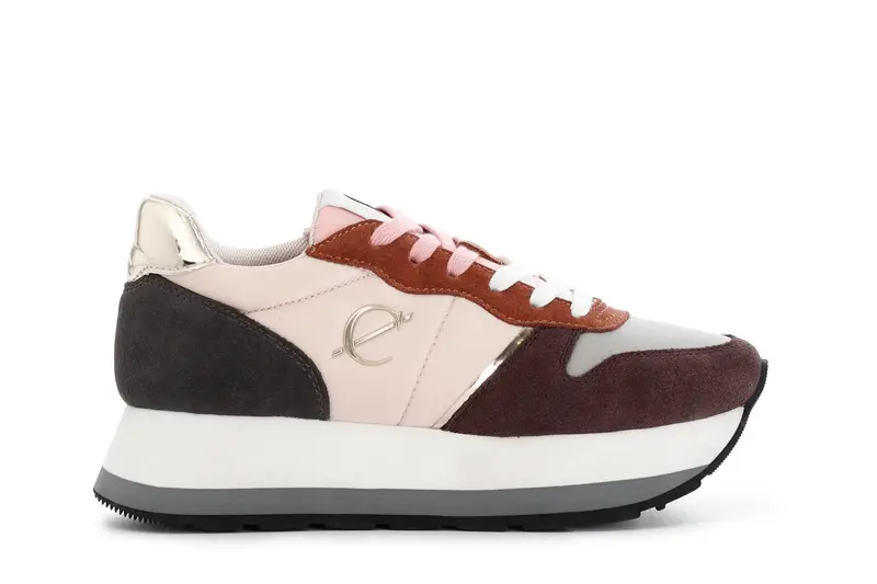 running da donna in pelle scamosciata multi cuoio