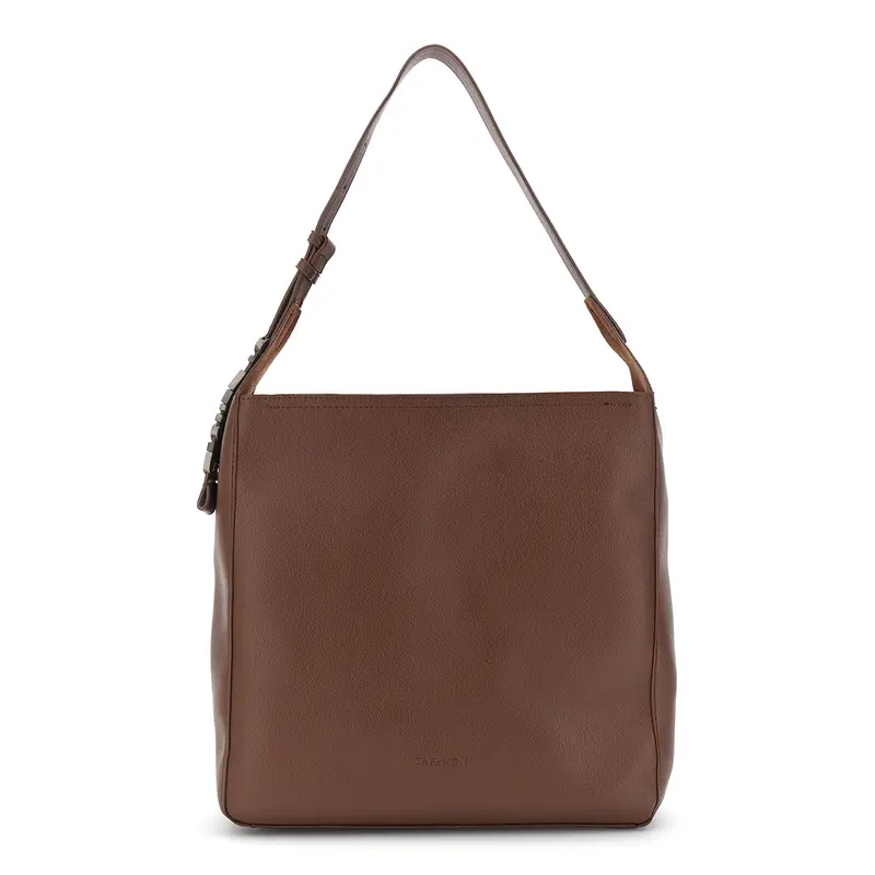 sacca morbida sfoderata in similpelle marrone