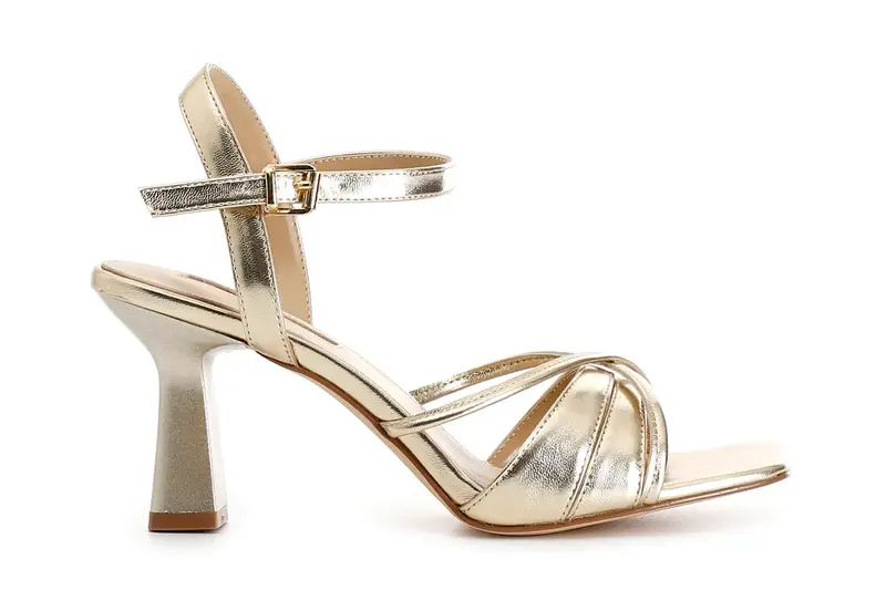 Cafè Noir Sandali Gilda effetto metallizzato platino