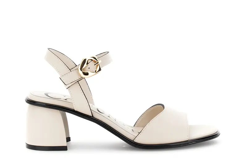 sandali gilda effetto pelle con fibbia beige