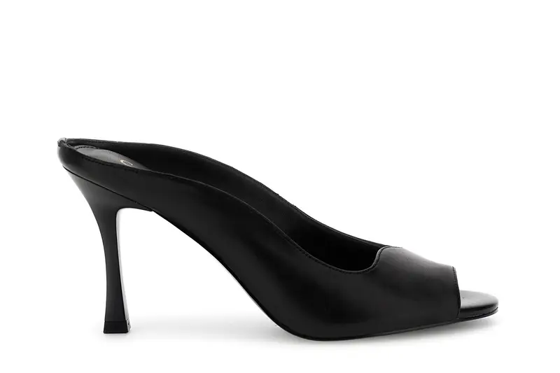 sandali mules open-toe in nappa nero