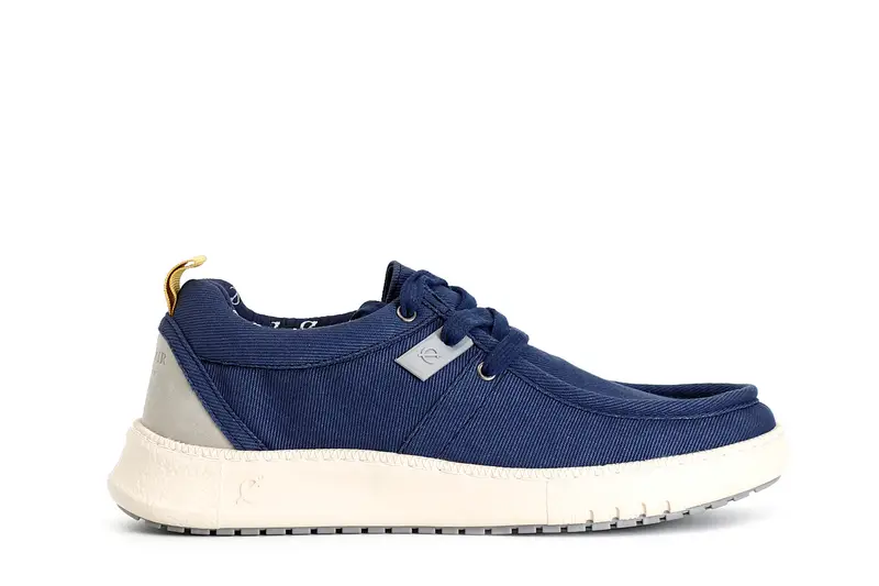 scarpe allacciate in tessuto blu miniatura 2