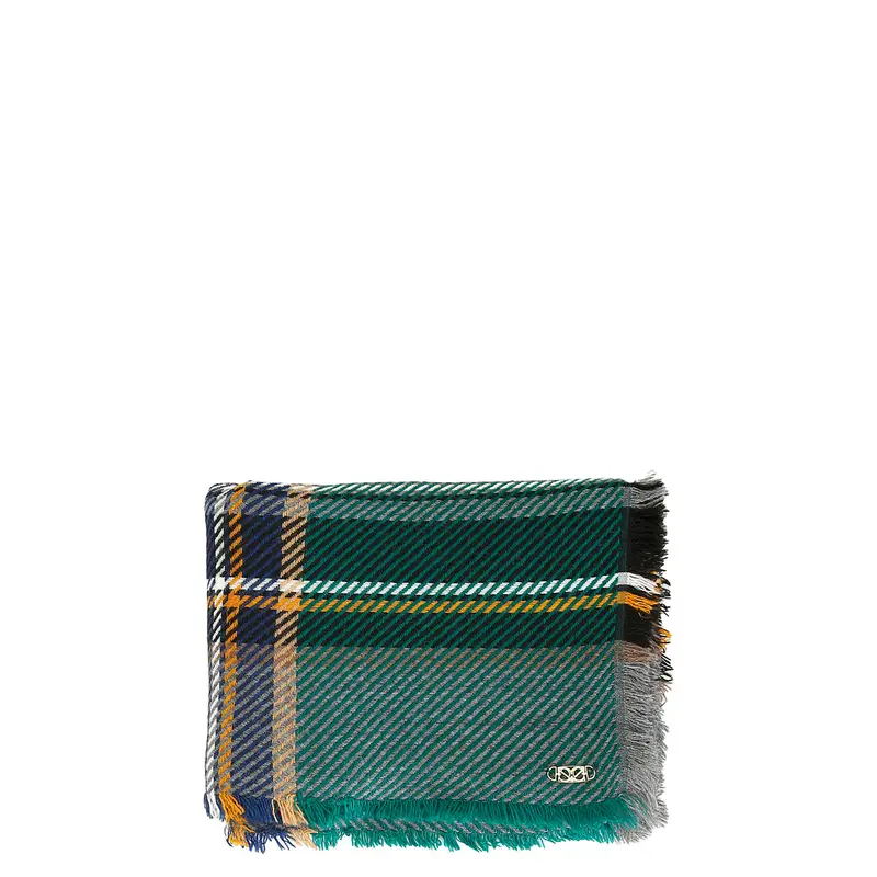 sciarpa a quadri madras multiverde
