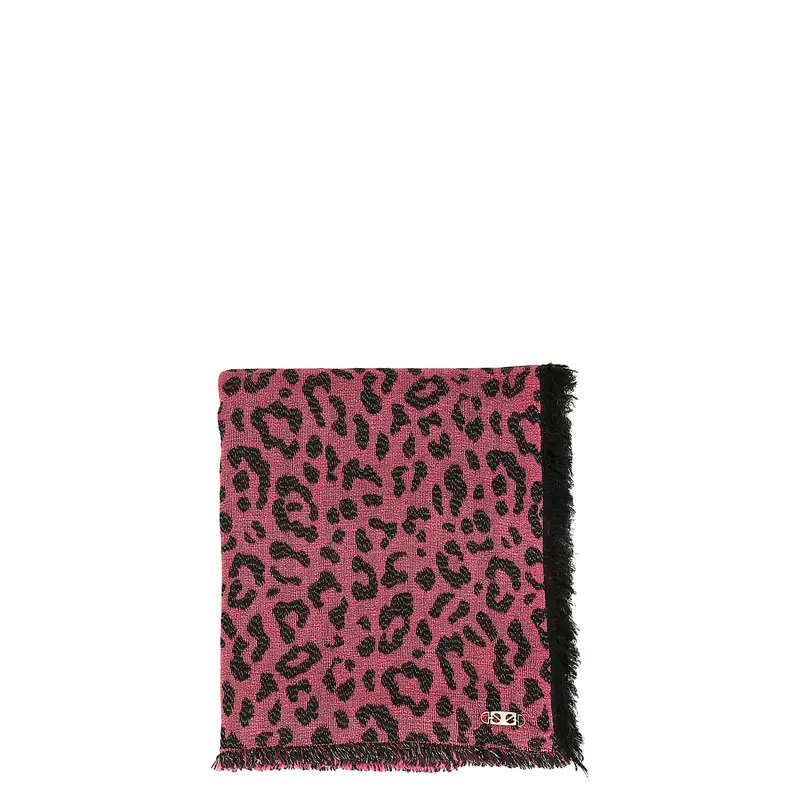 sciarpa animalier con lurex animalier fuxia