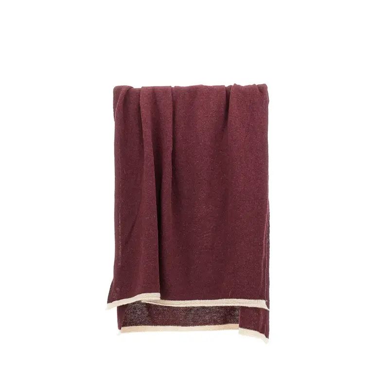 sciarpa in misto cachemire con dettaglio lurex burgundy