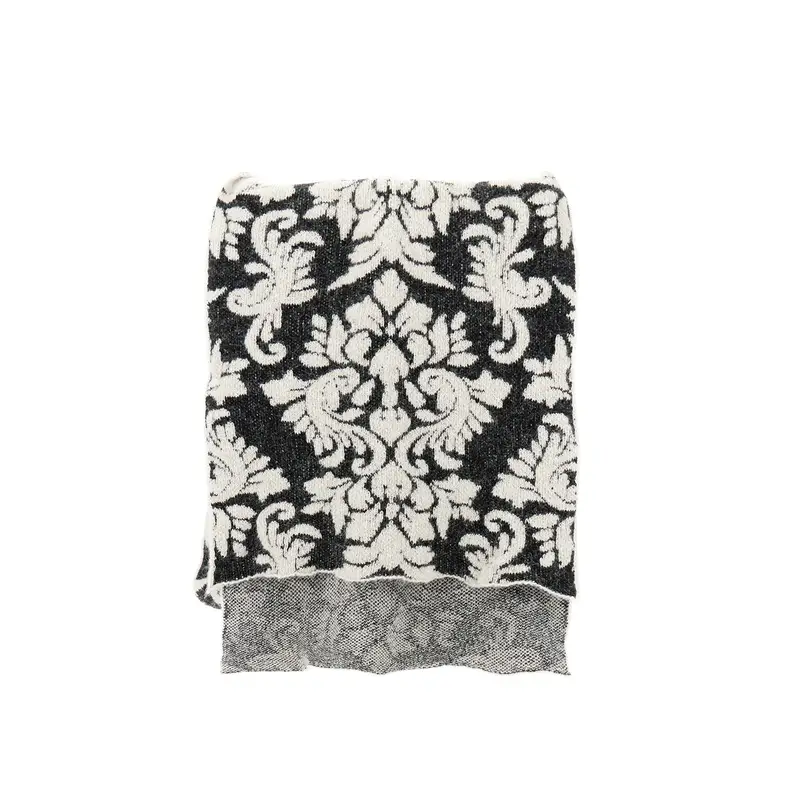 sciarpa lavorazione jacquard 2 colori baroque b/n