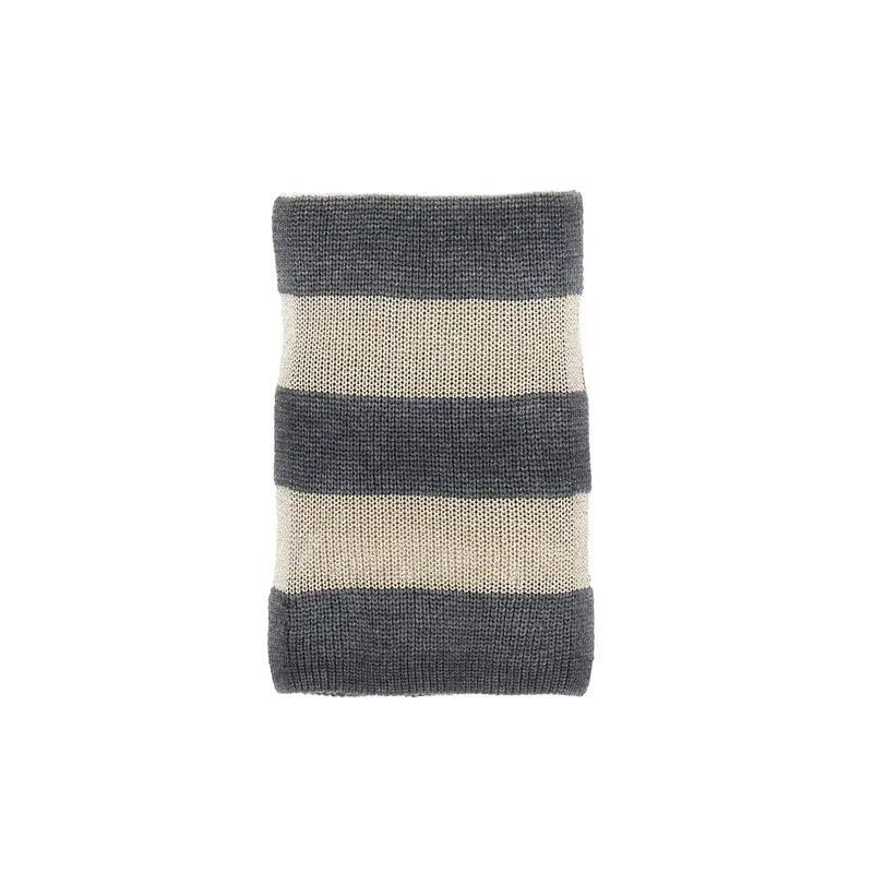 sciarpa rigata dettaglio lurex multigrigio