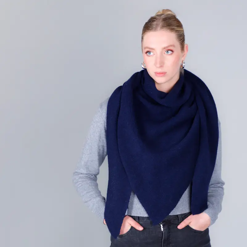 sciarpa triangolo navy