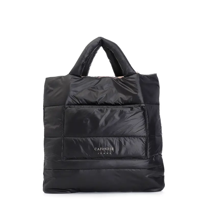shopping in nylon reversibile nero