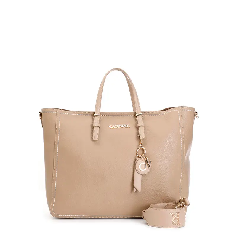 shopping sfoderata con charms sabbia