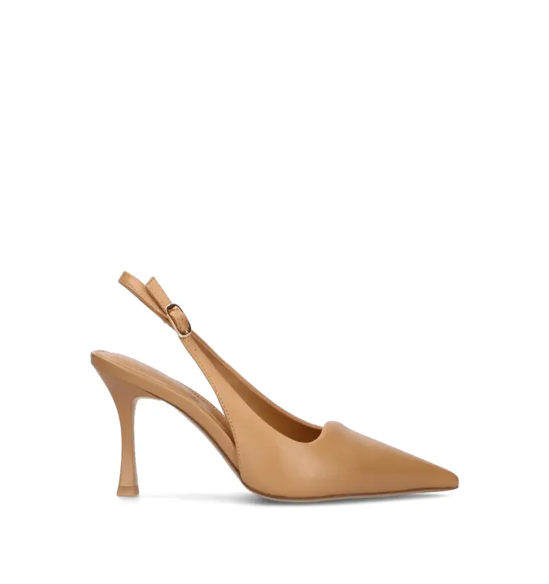 Slingback donna nude in pelle Vario