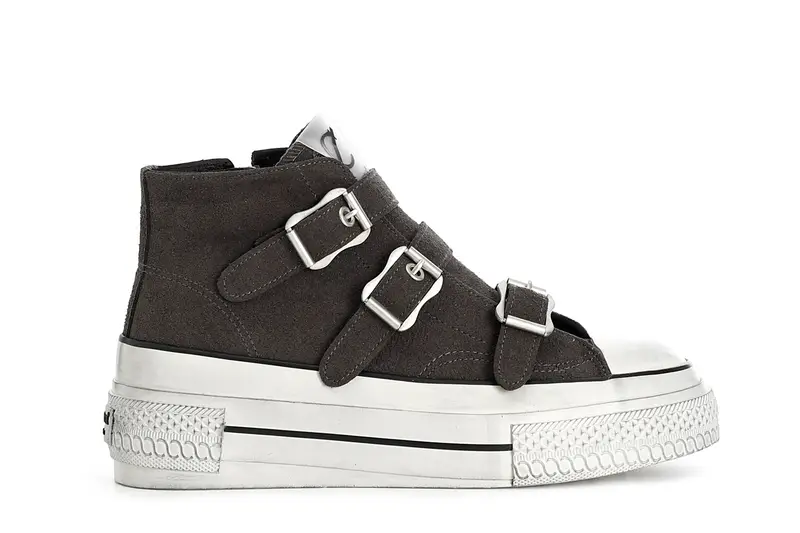 sneakers da donna mid 3 fibbie antracite