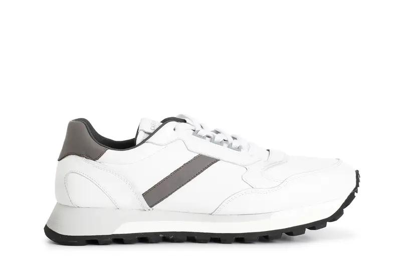 sneakers da uomo in pelle multi bianco