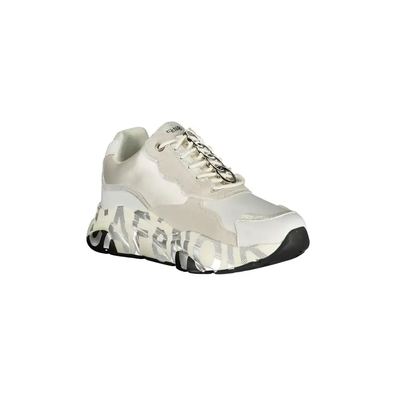 Sneakers Donna Bianche Stampa Logo Bianco miniatura 2