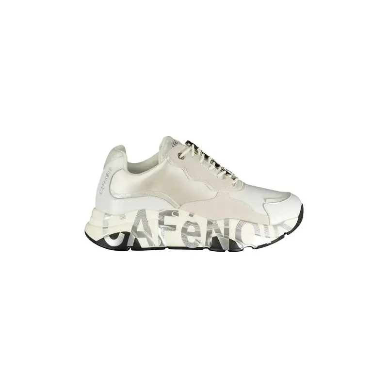 Sneakers Donna Bianche Stampa Logo Bianco