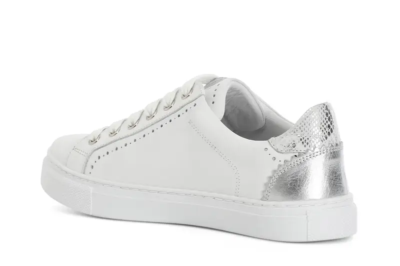 sneakers in pelle bianco miniatura 2