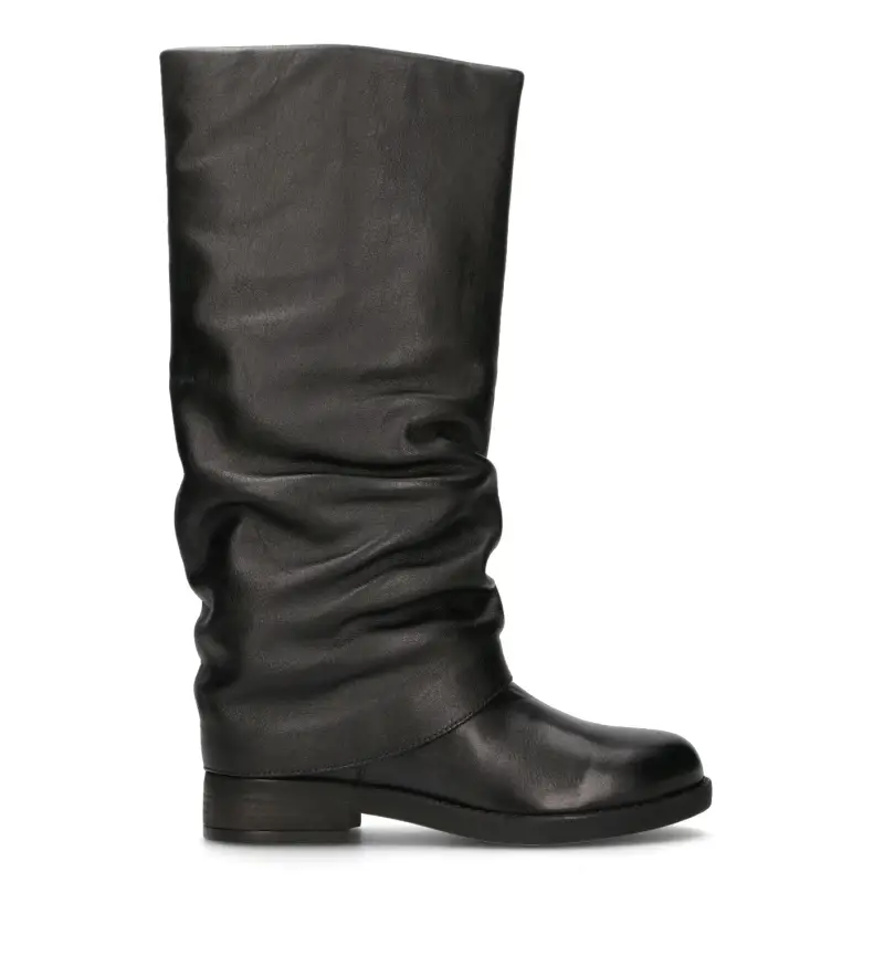 Stivale donna nero in pelle Vario