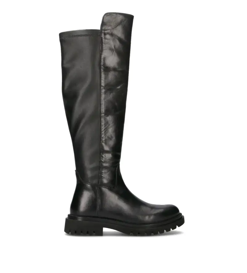 Stivale donna nero in pelle Vario