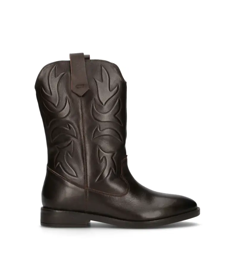 Stivale donna testa di moro in pelle Vario