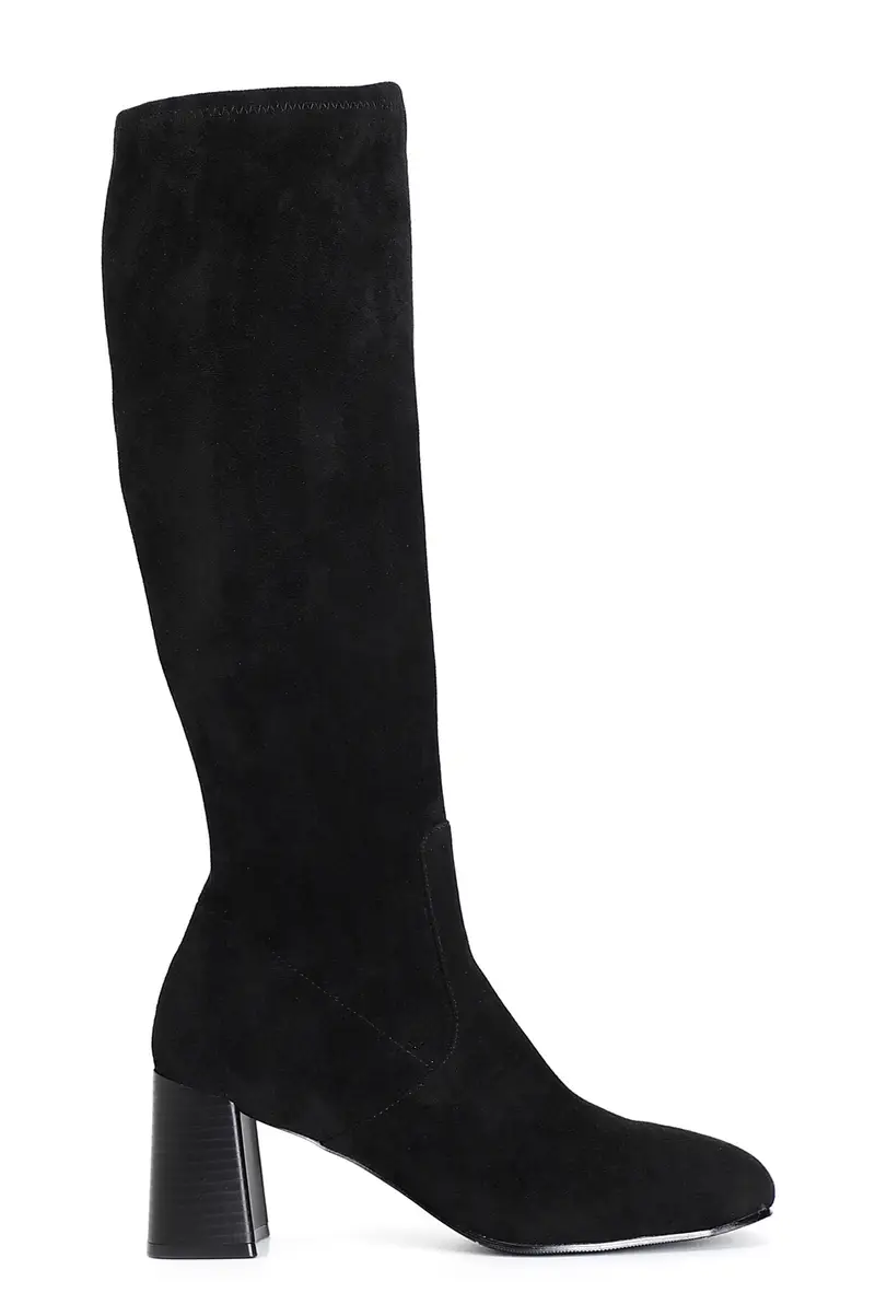 stivale in microfibra elasticizzato nero