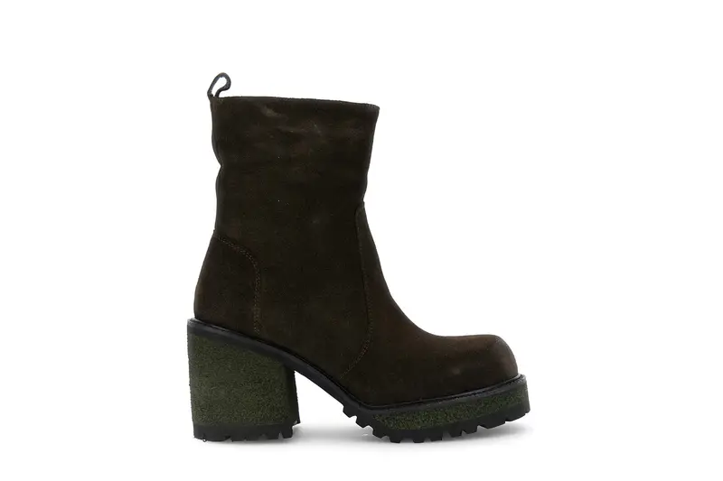 stivaletti in pelle scamosciata t moro