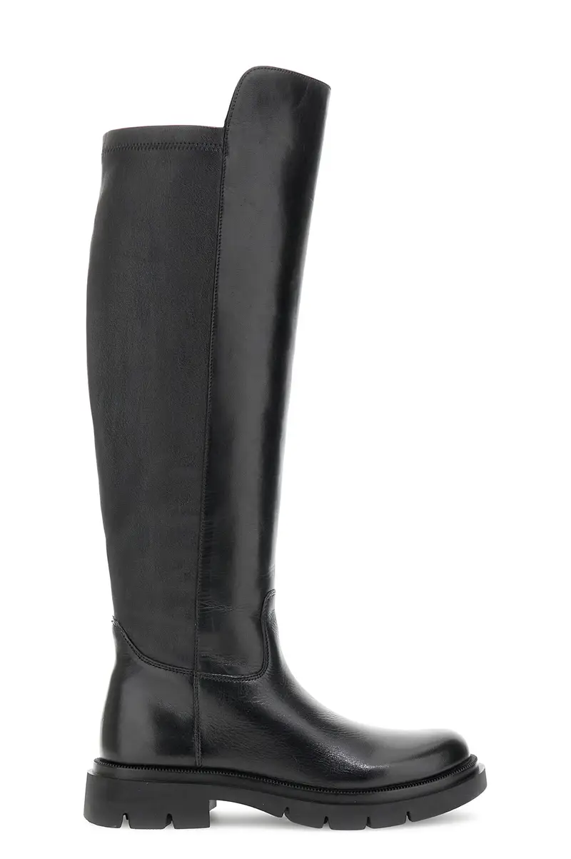 stivali in pelle nero