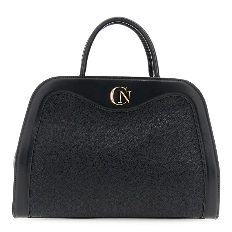 tote effetto pelle granosa nero