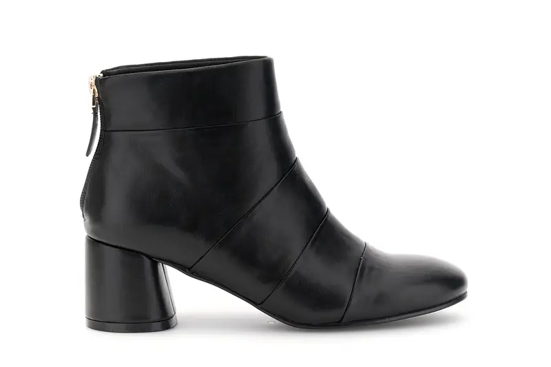tronchetti alla caviglia in similpelle nero