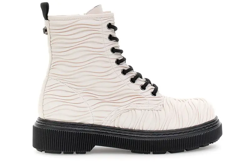 tronchetti allacciato effetto plissé bianco