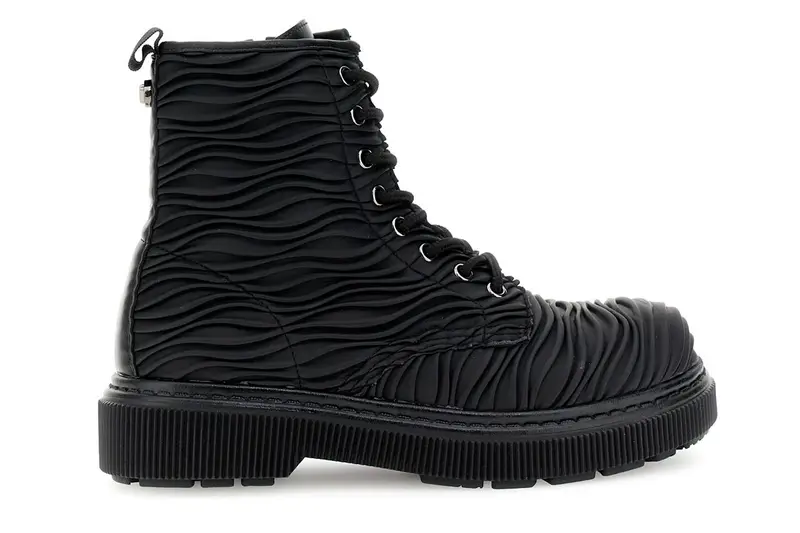 tronchetti allacciato effetto plissé nero