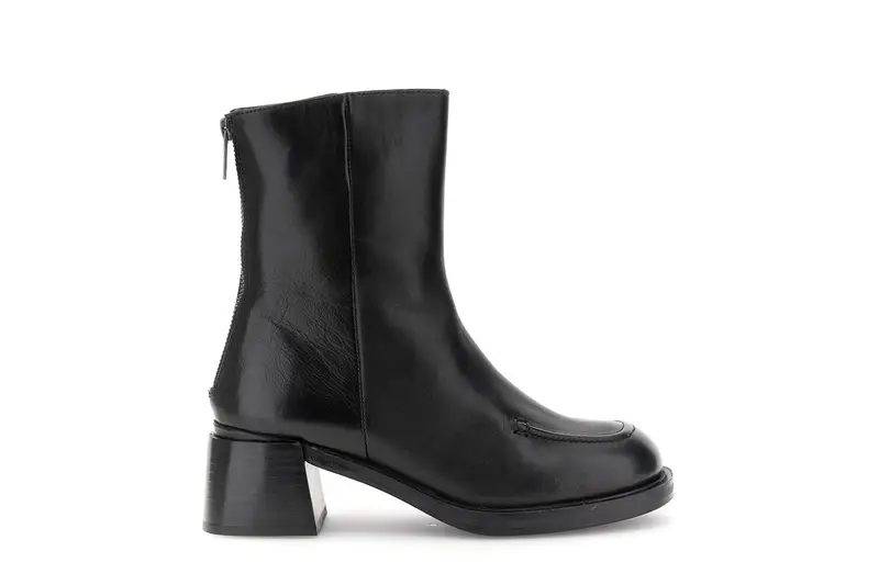 tronchetti in pelle con bordo vaschetta nero