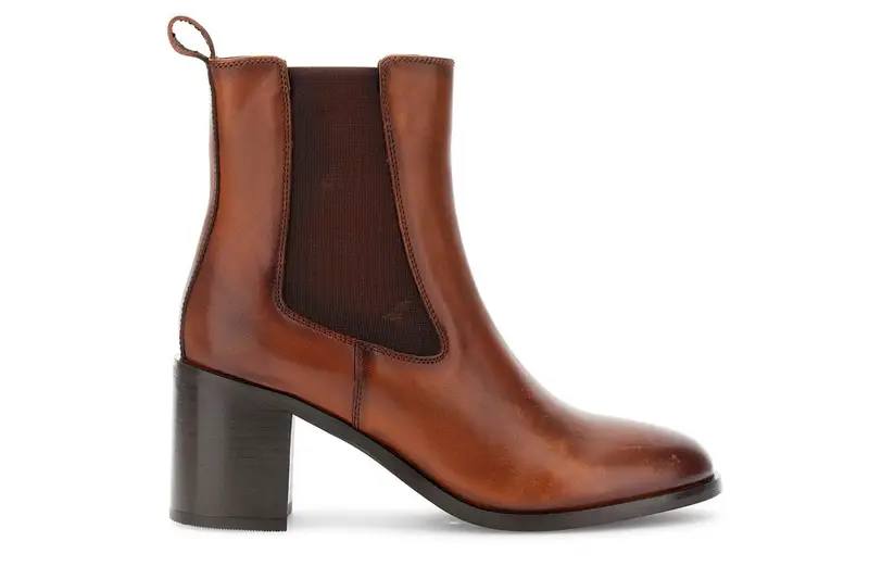 tronchetti in pelle con elastici cuoio