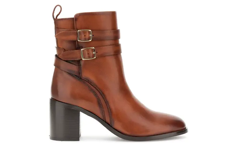 tronchetti in pelle con elastici cuoio