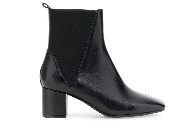 tronchetti in pelle con elastici nero