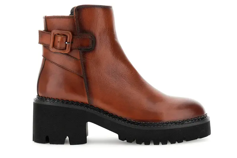 tronchetti in pelle con fibbia cuoio