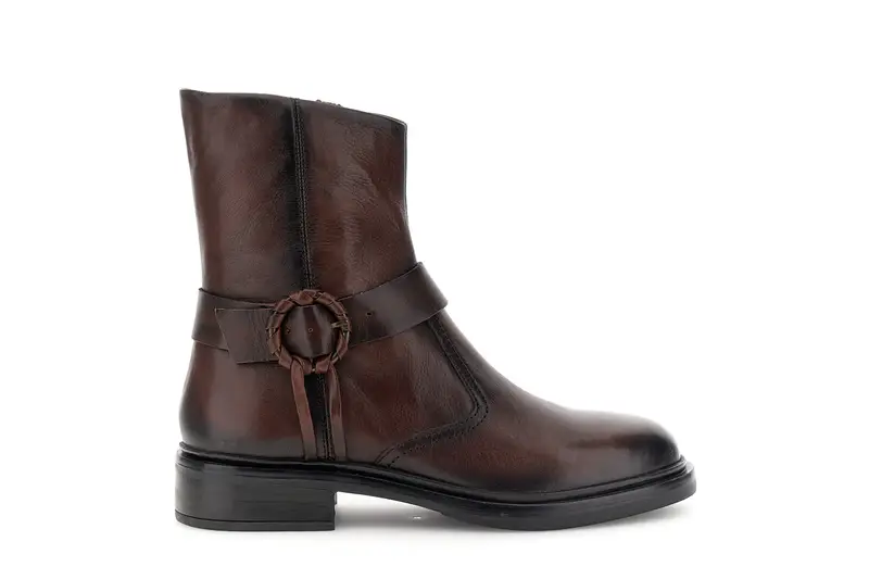 tronchetti in pelle con fibbia fasciata t moro