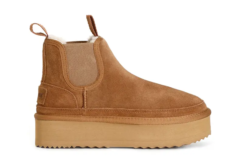 tronchetto con elastico suola alta camel