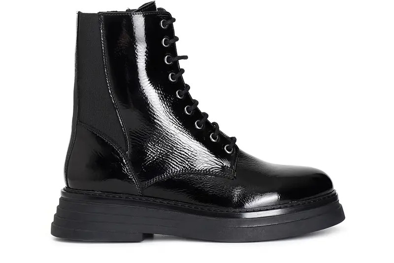 tronchetto da donna allacciato in naplak nero