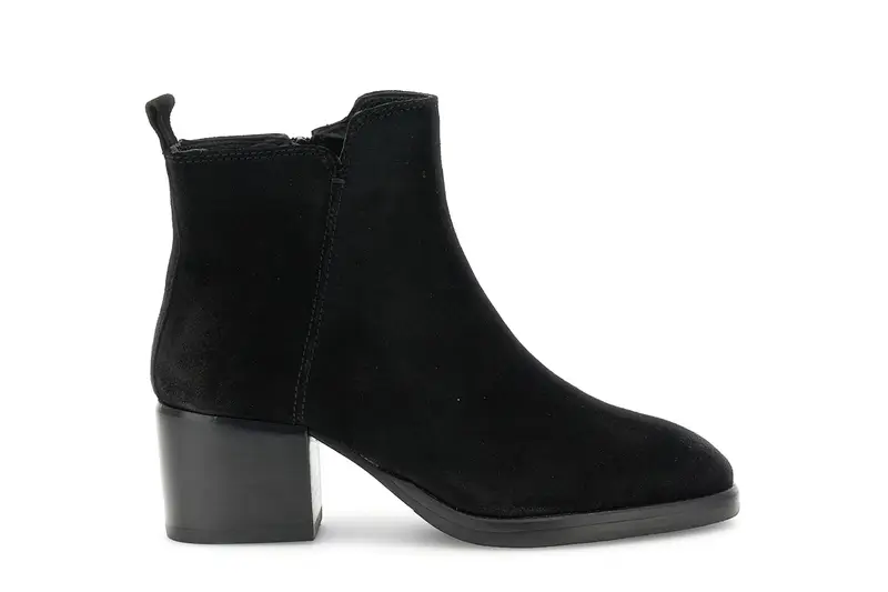 tronchetto da donna filoforma in pelle scamosciata nero