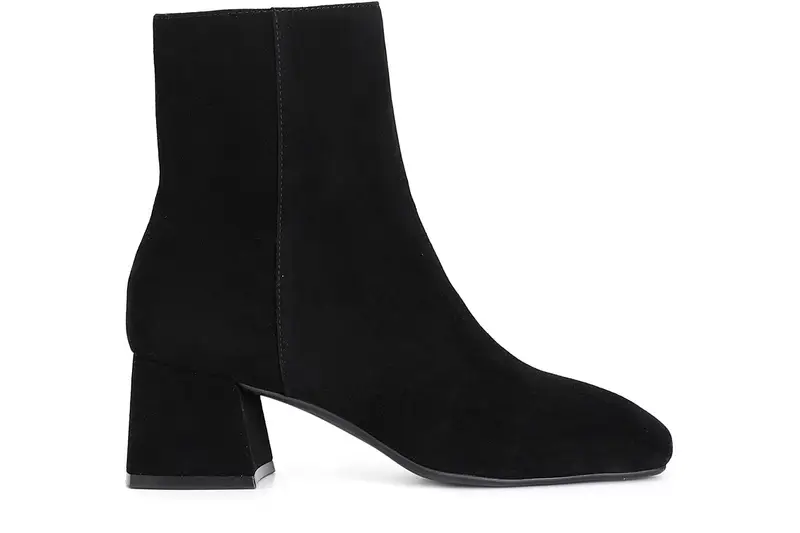 tronchetto da donna in camoscio nero