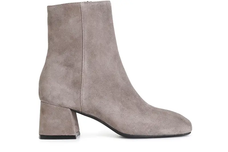 tronchetto da donna in camoscio taupe