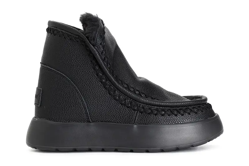 tronchetto da donna in pelle nero